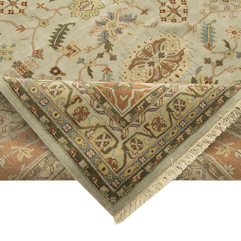 New Hand-Knotted Wool Oushak Rug - 11' 11" x 14' 9" (143" x 177") - K0056523
