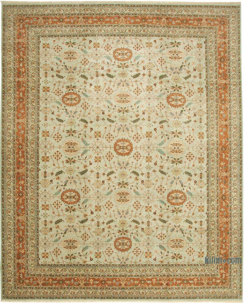 New Hand-Knotted Wool Oushak Rug - 11' 11" x 14' 9" (143" x 177") - K0056523