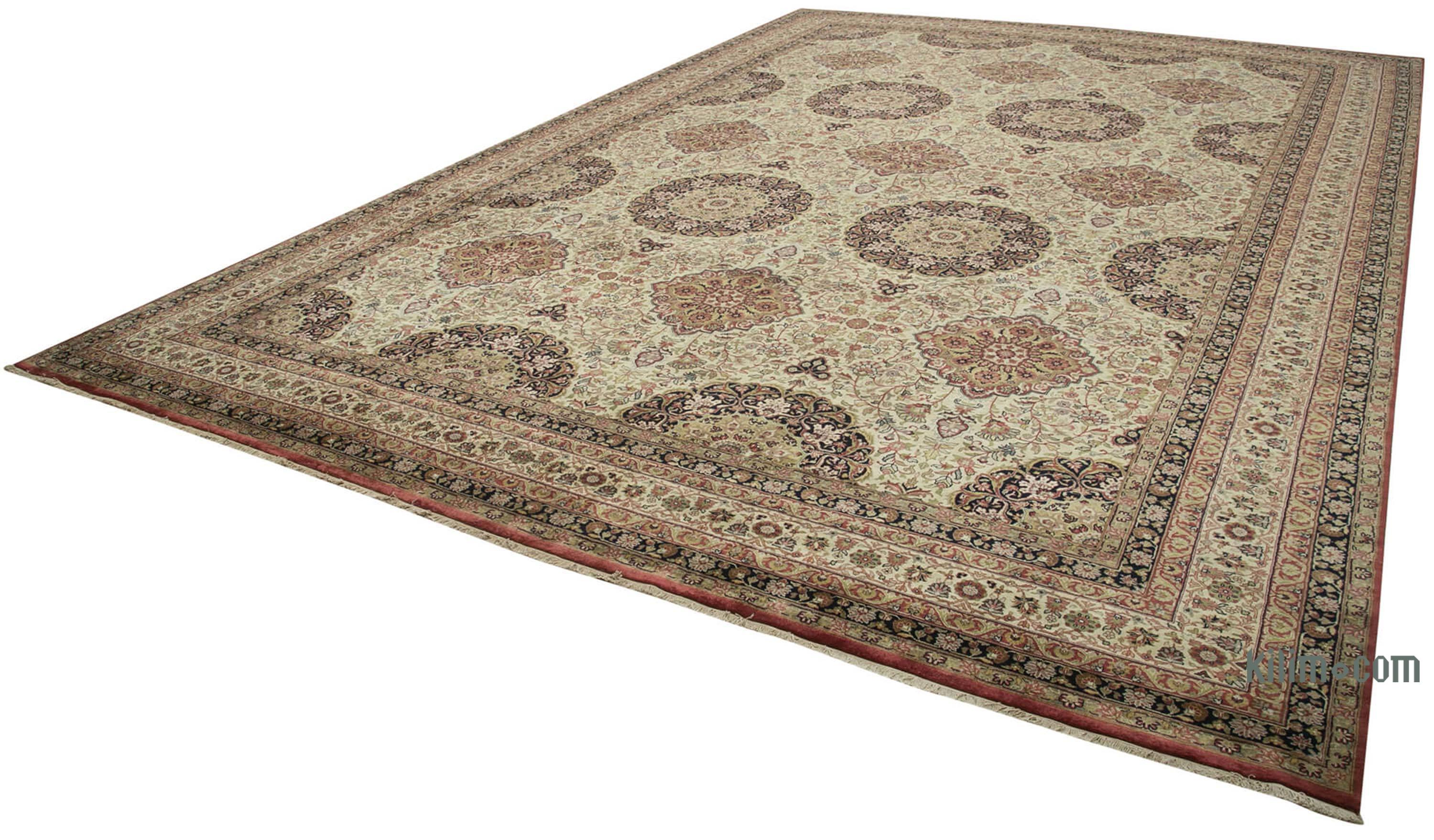 Beige New Hand Knotted Wool Oushak Rug, Oushak Rugs 9×12