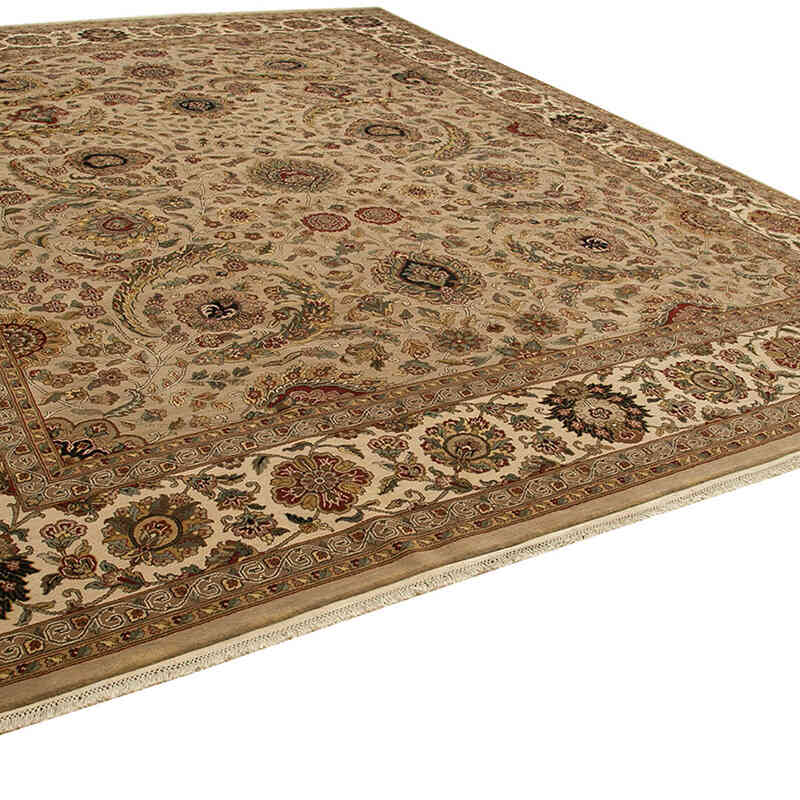 New Hand-Knotted Wool Oushak Rug - 12' 3" x 15' 2" (147" x 182") - K0056526