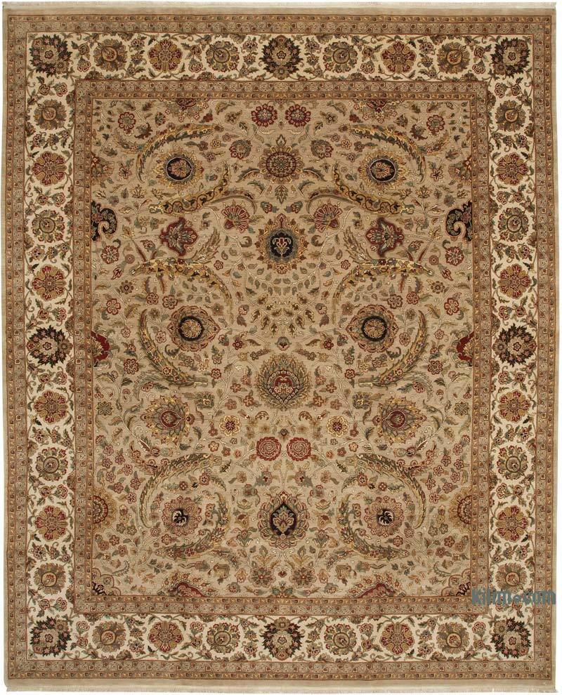 New Hand-Knotted Wool Oushak Rug - 12' 3" x 15' 2" (147" x 182") - K0056526