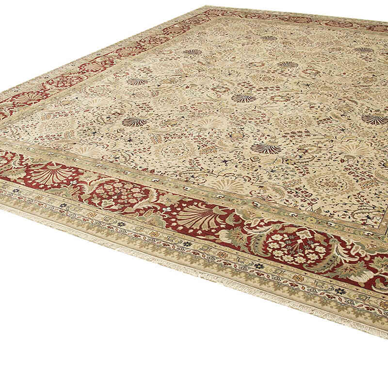 New Hand-Knotted Wool Oushak Rug - 12' 1" x 15' 1" (145" x 181") - K0056530