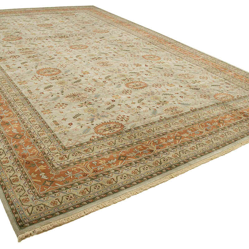 New Hand-Knotted Wool Oushak Rug - 11' 11" x 18'  (143" x 216") - K0056532