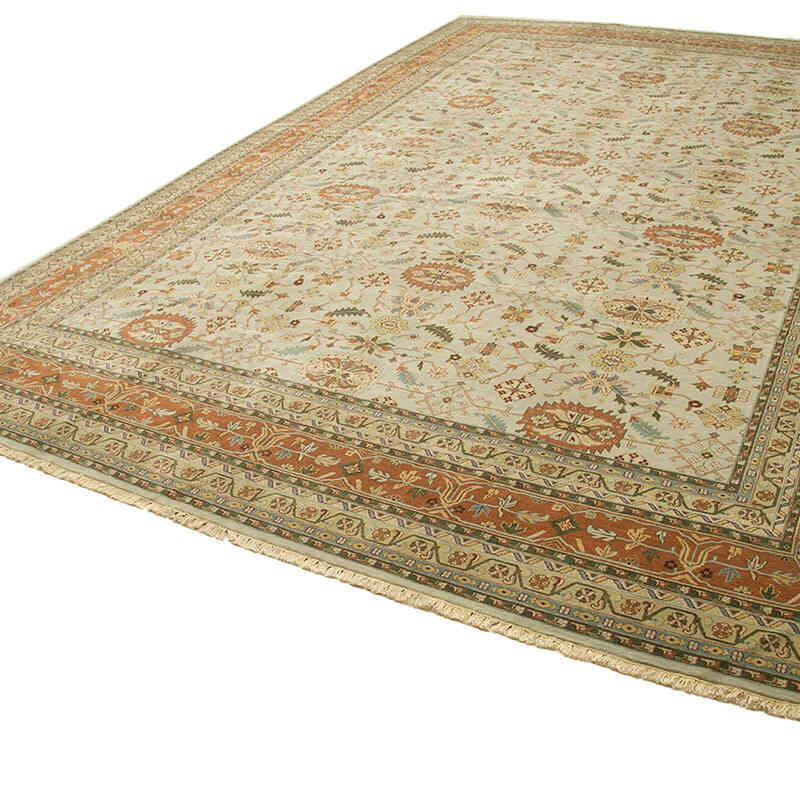 New Hand-Knotted Wool Oushak Rug - 11' 11" x 18'  (143" x 216") - K0056532
