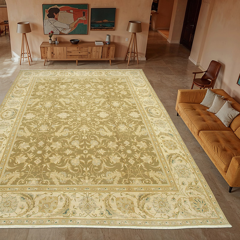 New Hand-Knotted Wool Oushak Rug - 11' 9" x 15' 10" (141" x 190") - K0056536