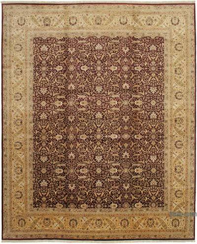 新的手工编织羊毛欧沙克地毯- 11英尺11英寸x 14英尺9英寸(143英寸)。x 177。)