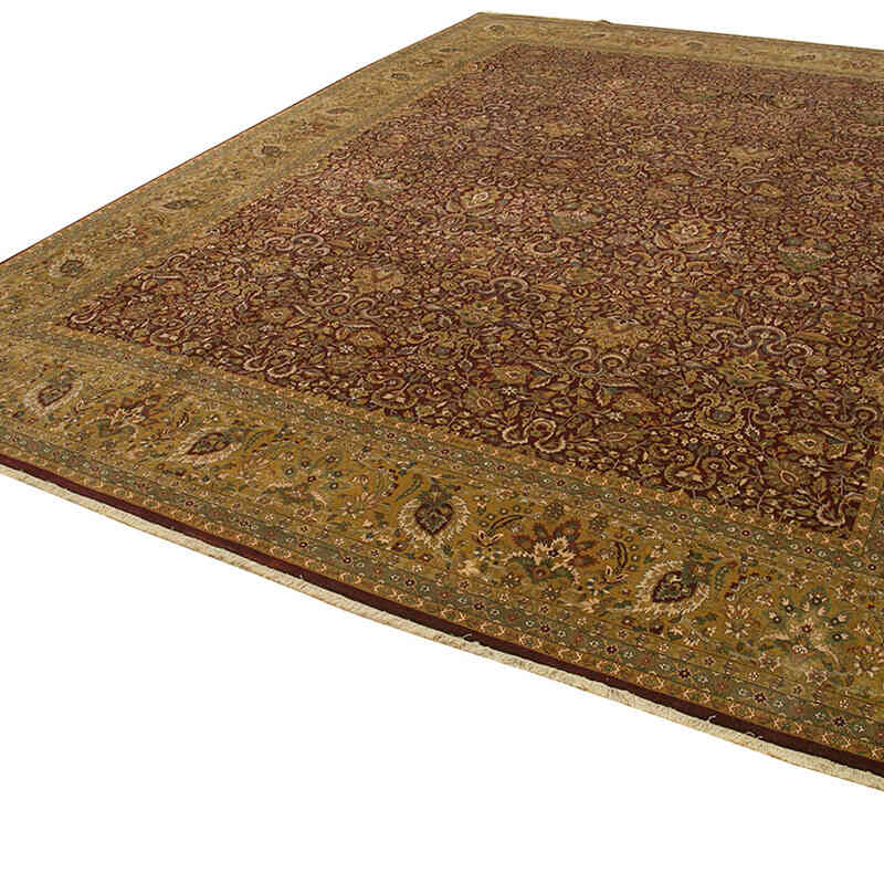 New Hand-Knotted Wool Oushak Rug - 12' 3" x 15' 2" (147" x 182") - K0056553
