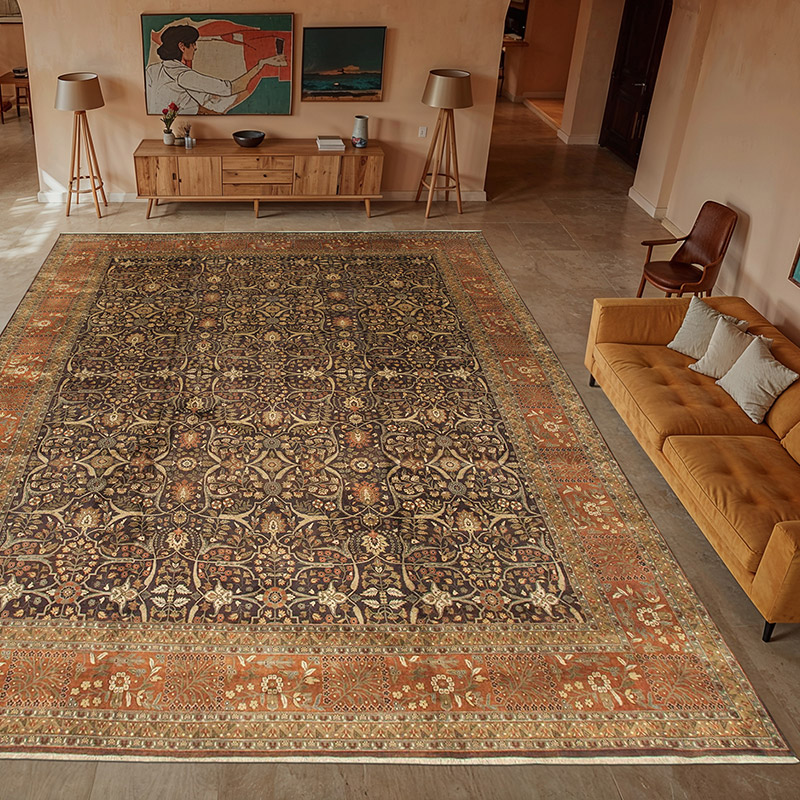 Nueva Alfombra Oushak Tejida a Mano - 377 cm x 482 cm - K0056559