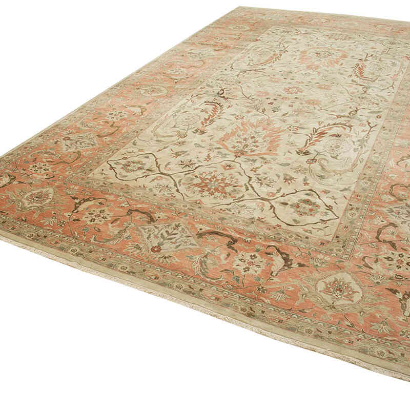 New Hand-Knotted Wool Oushak Rug - 11' 10" x 18'  (142" x 216") - K0056560