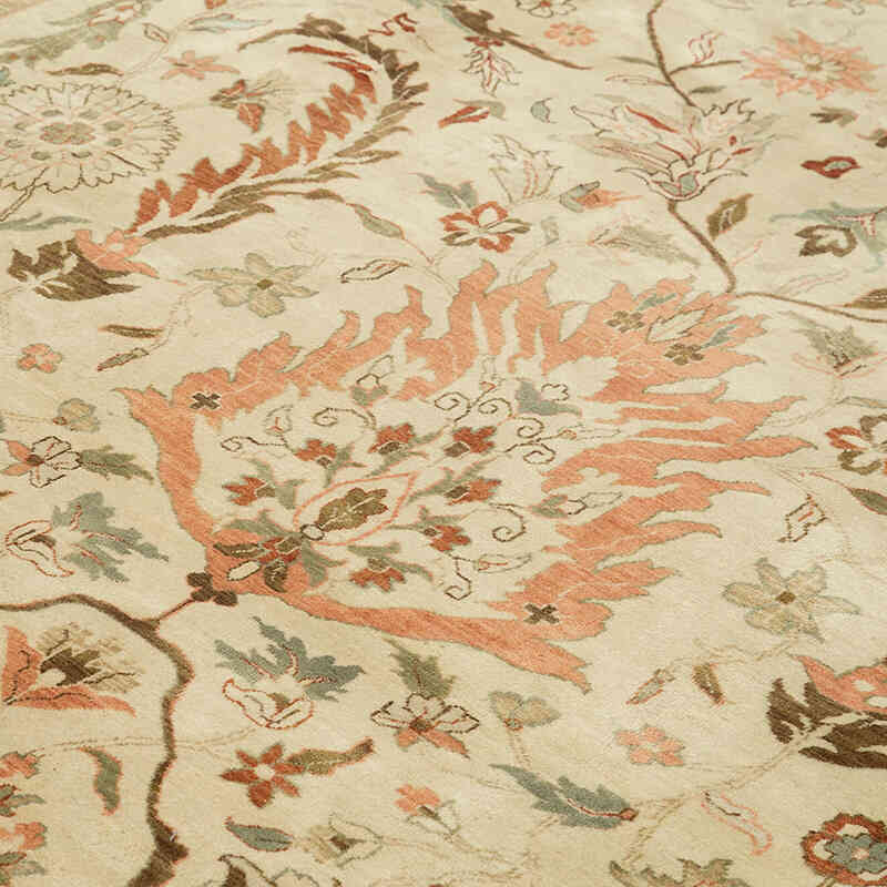 New Hand-Knotted Wool Oushak Rug - 11' 10" x 18'  (142" x 216") - K0056560