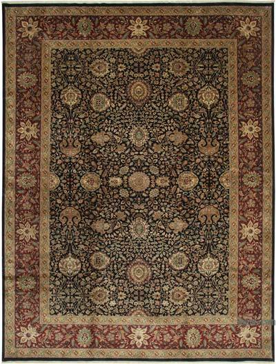 Bej Yeni El Dokuma Uşak Halısı - 390 cm x 518 cm