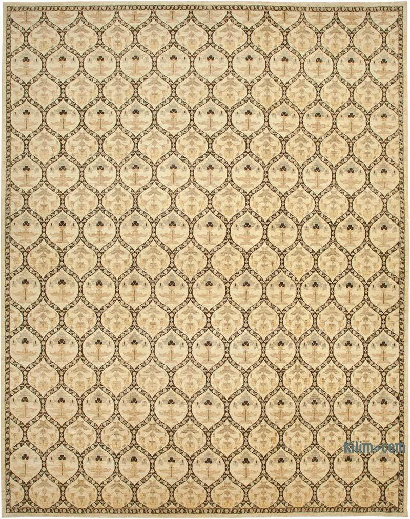 New Hand-Knotted Wool Oushak Rug - 11' 10" x 15' 4" (142" x 184") - K0056569