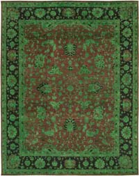 New Hand-Knotted Wool Oushak Rug - 11' 3" x 14' 6" (135" x 174")