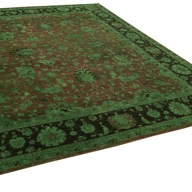 New Hand-Knotted Wool Oushak Rug - 11' 3" x 14' 6" (135" x 174") - K0056586