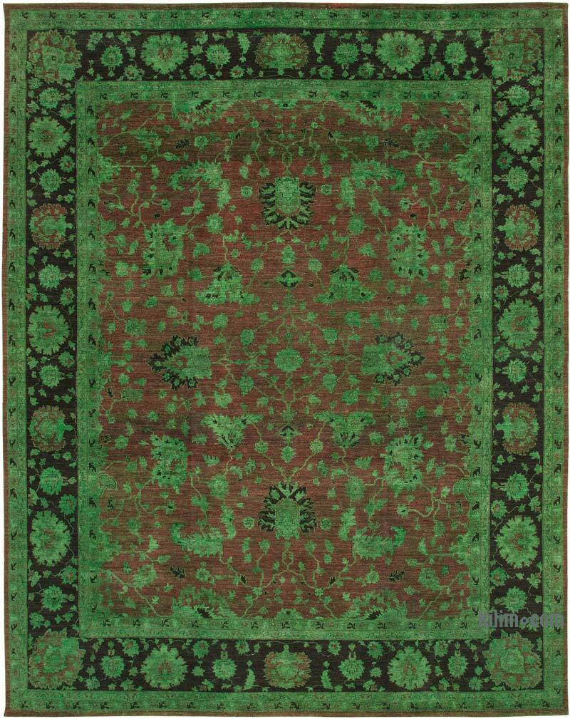 New Hand-Knotted Wool Oushak Rug - 11' 3" x 14' 6" (135" x 174") - K0056586