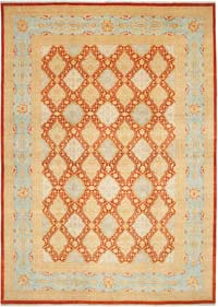 New Hand-Knotted Wool Oushak Rug - 12' 2" x 17' 2" (146" x 206")