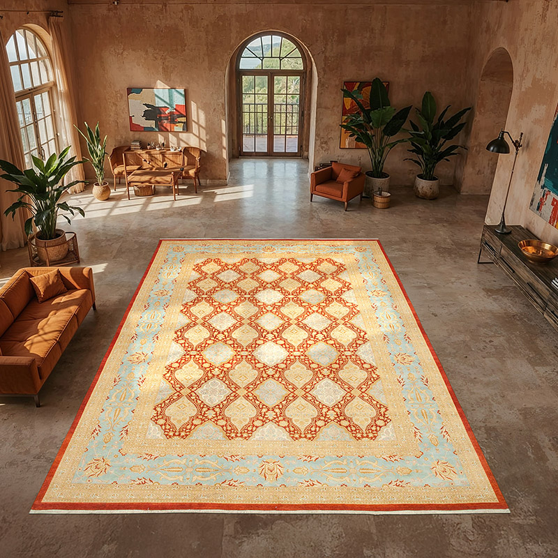Nueva Alfombra Oushak Tejida a Mano - 370 cm x 524 cm - K0056604