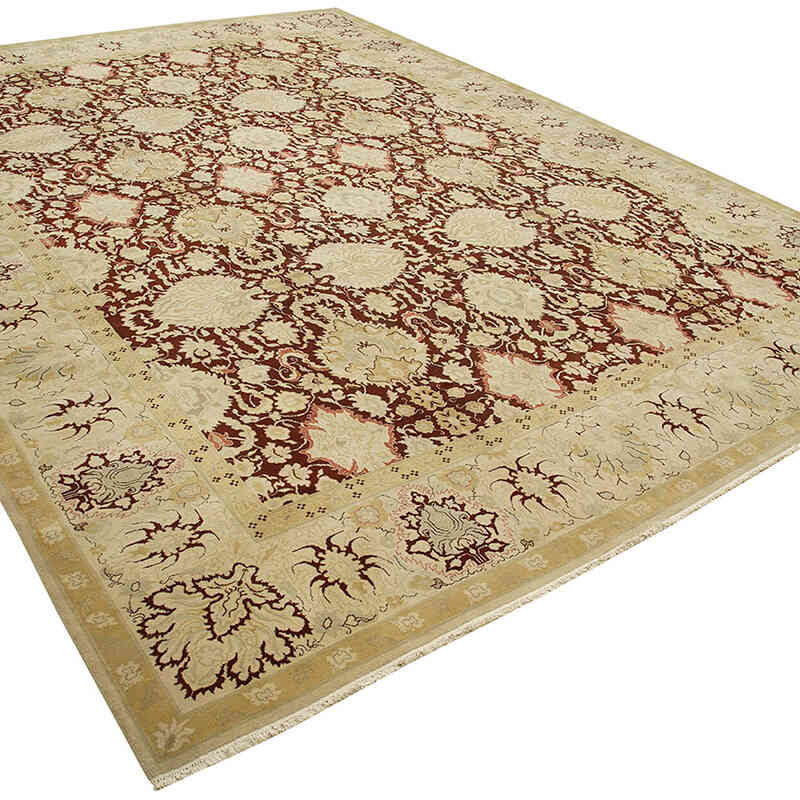New Hand-Knotted Wool Oushak Rug - 13'  x 17' 7" (156" x 211") - K0056606