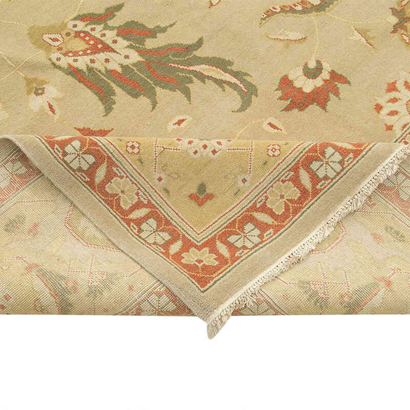New Hand-Knotted Wool Oushak Rug - 11' 9" x 16' 3" (141" x 195") - K0056608