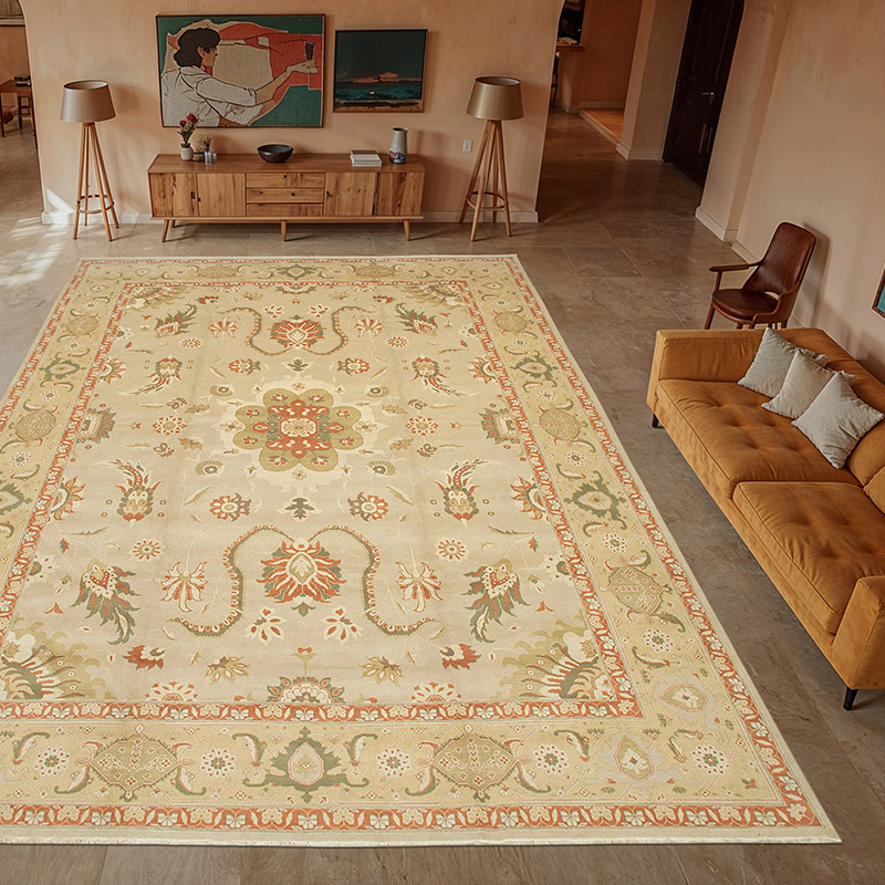 New Hand-Knotted Wool Oushak Rug - 11' 9" x 16' 3" (141" x 195") - K0056608