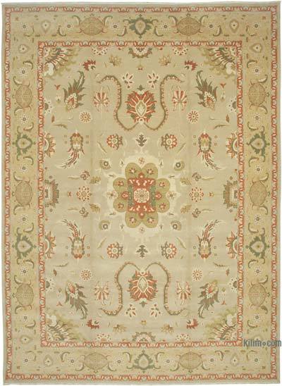 New Hand-Knotted Wool Oushak Rug - 11' 9" x 16' 3" (141 in. x 195 in.)