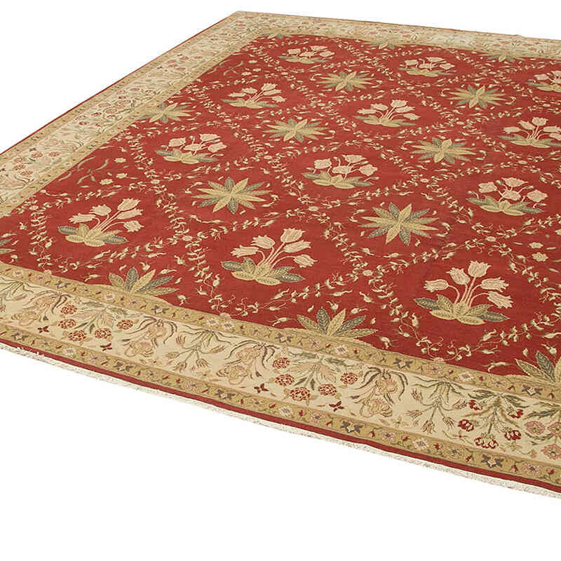 Nueva Alfombra Oushak Tejida a Mano - 364 cm x 437 cm - K0056609