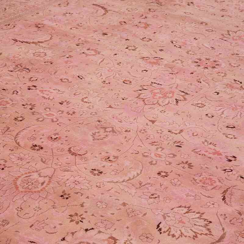 Pink New Hand-Knotted Wool Oushak Rug - 13'  x 18' 11" (156 in. x 227 in.) - K0056612