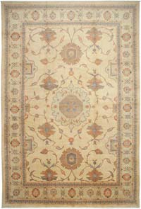 New Hand-Knotted Wool Oushak Rug - 13' 3" x 19' 7" (159" x 235")