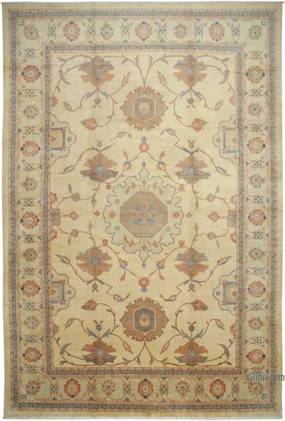 New Hand-Knotted Wool Oushak Rug - 13' 3" x 19' 7" (159 in. x 235 in.)