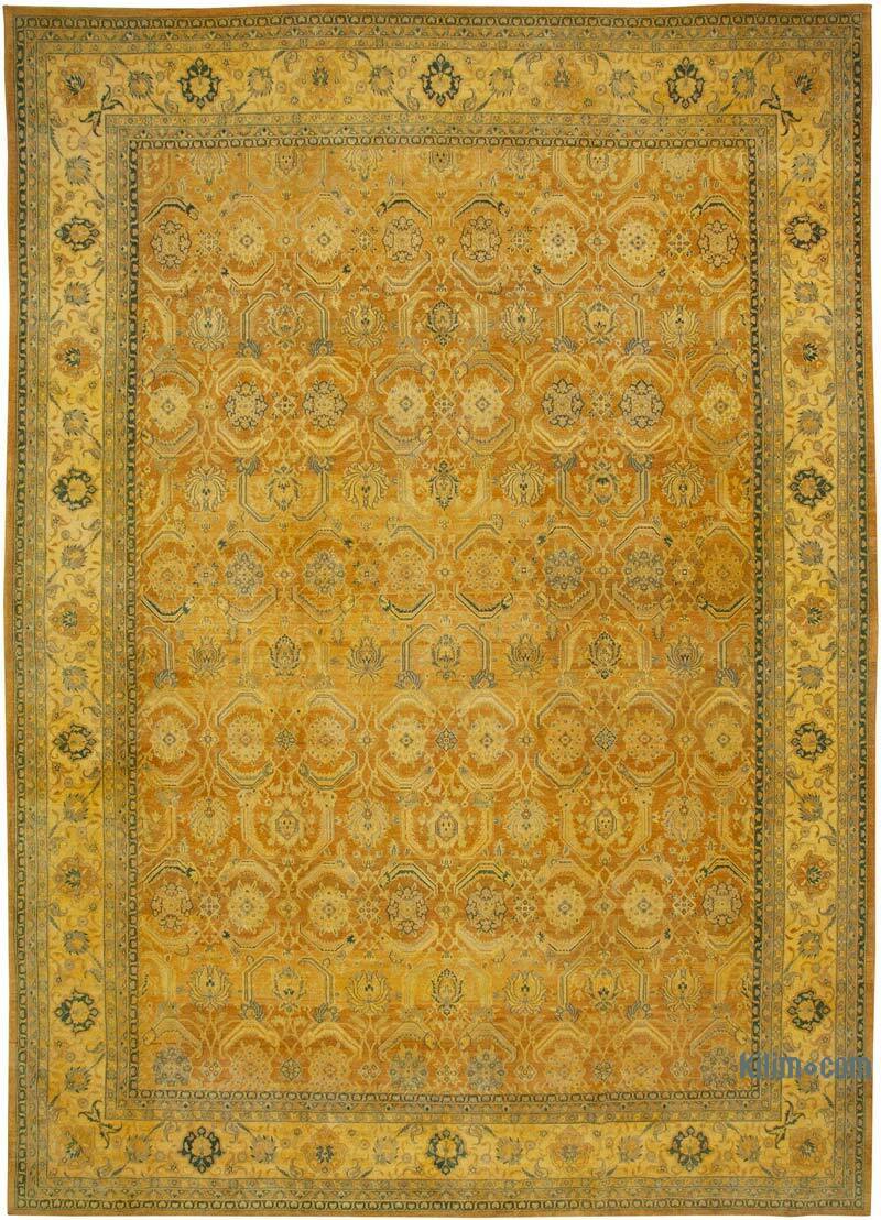 New Hand-Knotted Wool Oushak Rug - 13' 10" x 19' 9" (166" x 237") - K0056616
