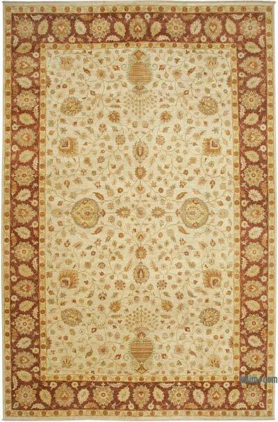 New Hand-Knotted Wool Oushak Rug - 11' 11" x 18' 4" (143" x 220")