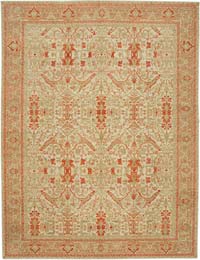 Green New Hand-Knotted Wool Oushak Rug - 12' 2" x 15' 11" (146" x 191")
