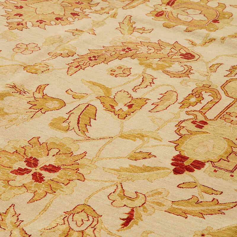 Yellow New Hand-Knotted Wool Oushak Rug - 12' 1" x 18' 10" (145" x 226") - K0056635