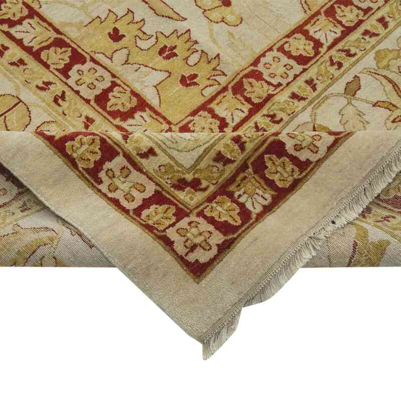 Yellow New Hand-Knotted Wool Oushak Rug - 12' 1" x 18' 10" (145 in. x 226 in.) - K0056635