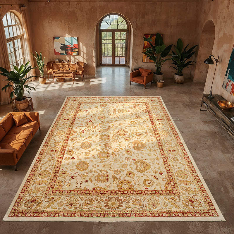 Yellow New Hand-Knotted Wool Oushak Rug - 12' 1" x 18' 10" (145" x 226") - K0056635