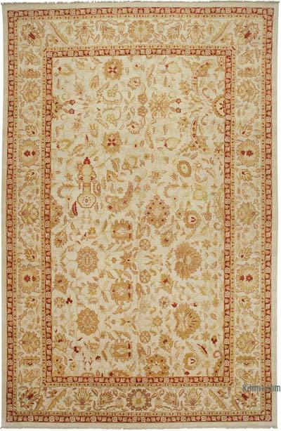 Yellow New Hand-Knotted Wool Oushak Rug - 12' 1" x 18' 10" (145 in. x 226 in.)