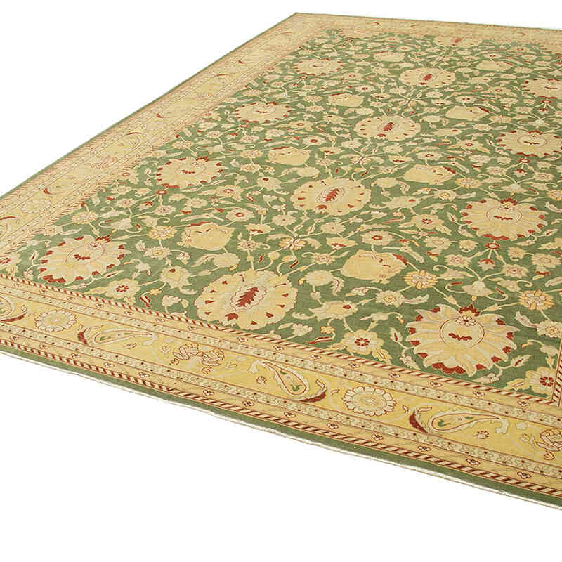 New Hand-Knotted Wool Oushak Rug - 12' 2" x 17' 10" (146" x 214") - K0056643