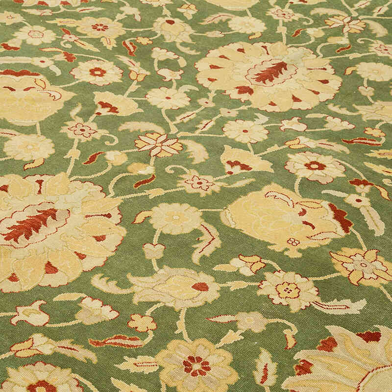 New Hand-Knotted Wool Oushak Rug - 12' 2" x 17' 10" (146" x 214") - K0056643