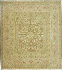 New Hand-Knotted Wool Oushak Rug - 13' 1" x 14' 7" (157" x 175")