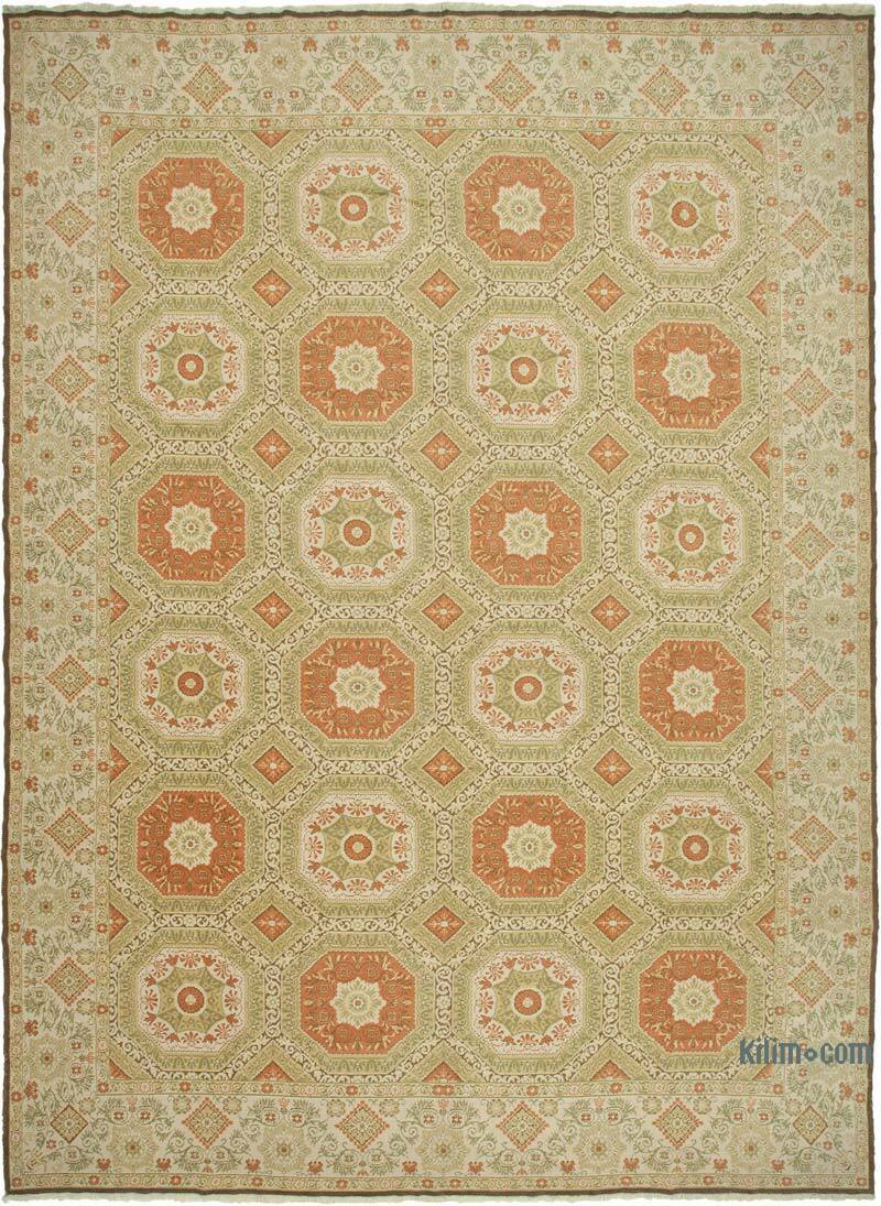 New Hand-Knotted Wool Oushak Rug - 12' 1" x 16' 11" (145" x 203") - K0056654