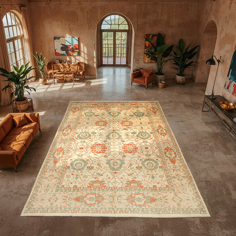 Nueva Alfombra Oushak Tejida a Mano - 365 cm x 548 cm - K0056657