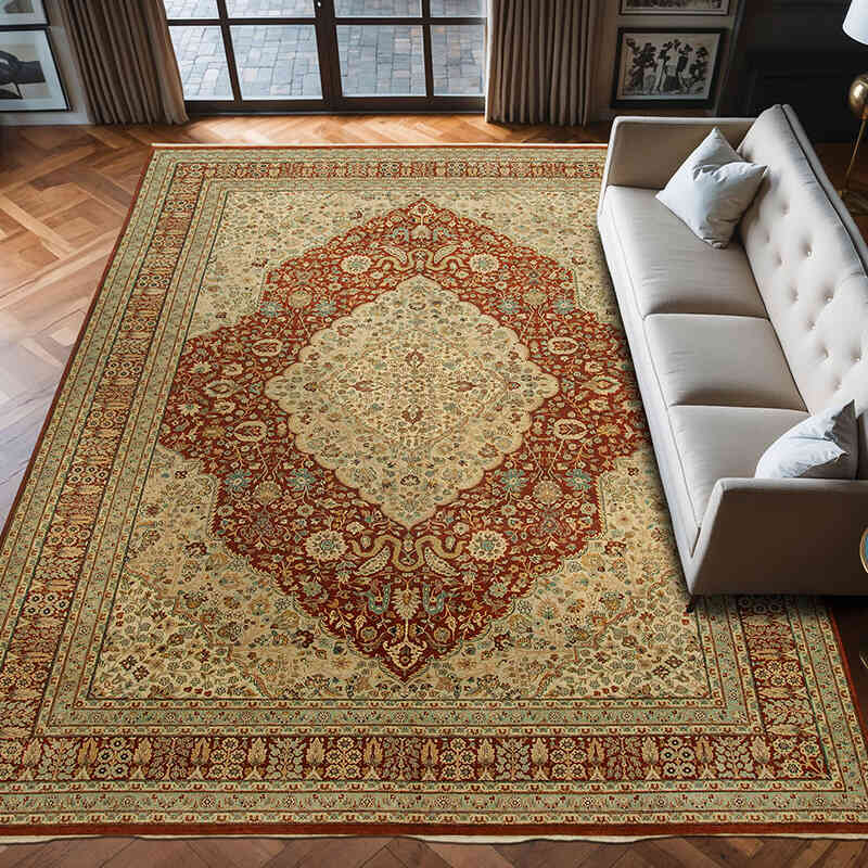 New Hand-Knotted Wool Oushak Rug - 9' 9" x 13' 6" (117" x 162") - K0056670