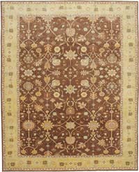 New Hand-Knotted Wool Oushak Rug - 10' 9" x 13' 7" (129" x 163")