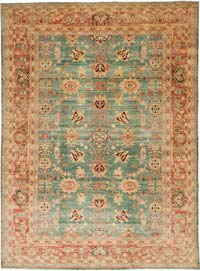 New Hand-Knotted Wool Oushak Rug - 10' 1" x 13' 7" (121" x 163")