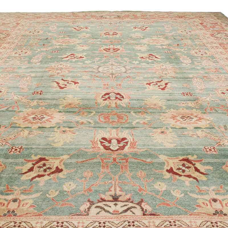 New Hand-Knotted Wool Oushak Rug - 10' 1" x 13' 7" (121" x 163") - K0056682