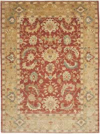New Hand-Knotted Wool Oushak Rug - 10'  x 13' 8" (120" x 164")