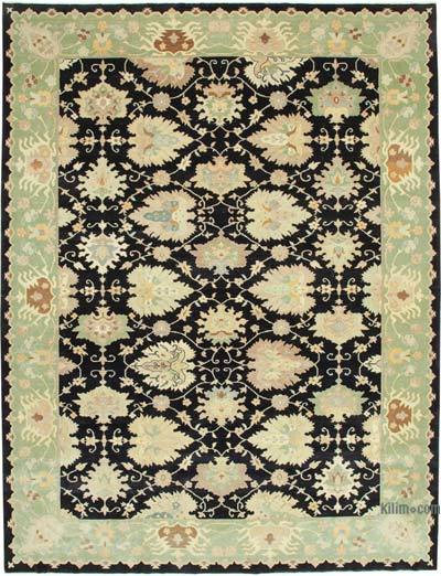 Yeşil Yeni El Dokuma Uşak Halısı - 308 cm x 413 cm