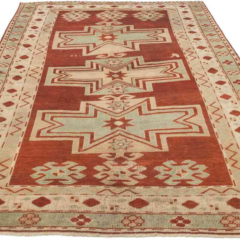 Alfombra Kazak de Fahrola Caucásica Vintage  - 157 cm x 245 cm - K0056734