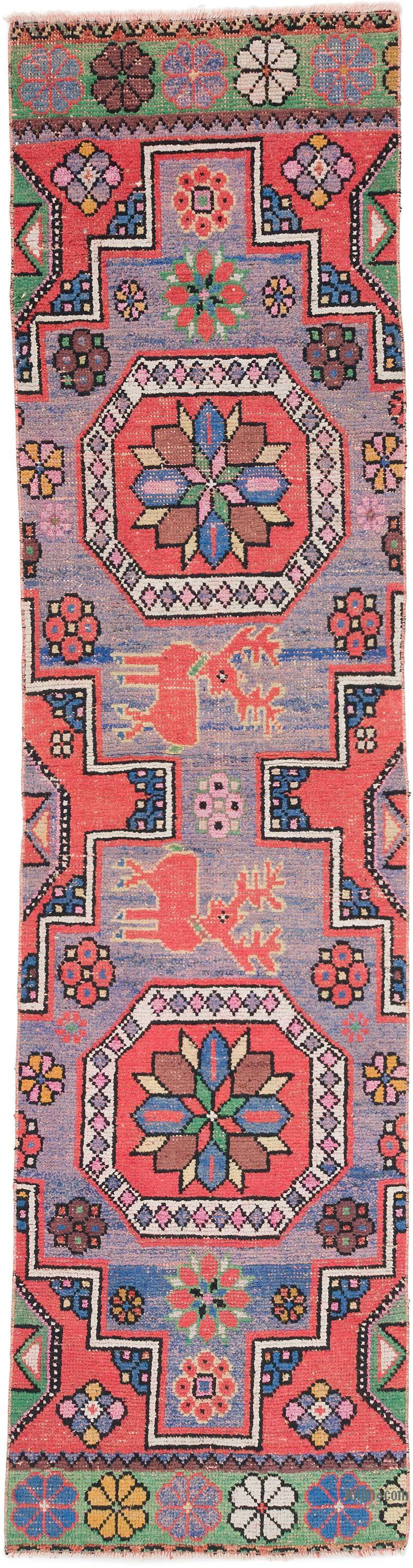 Vintage Turkish Hand-Knotted Runner - 2' 5" x 9'  (29 in. x 108 in.) - K0056763