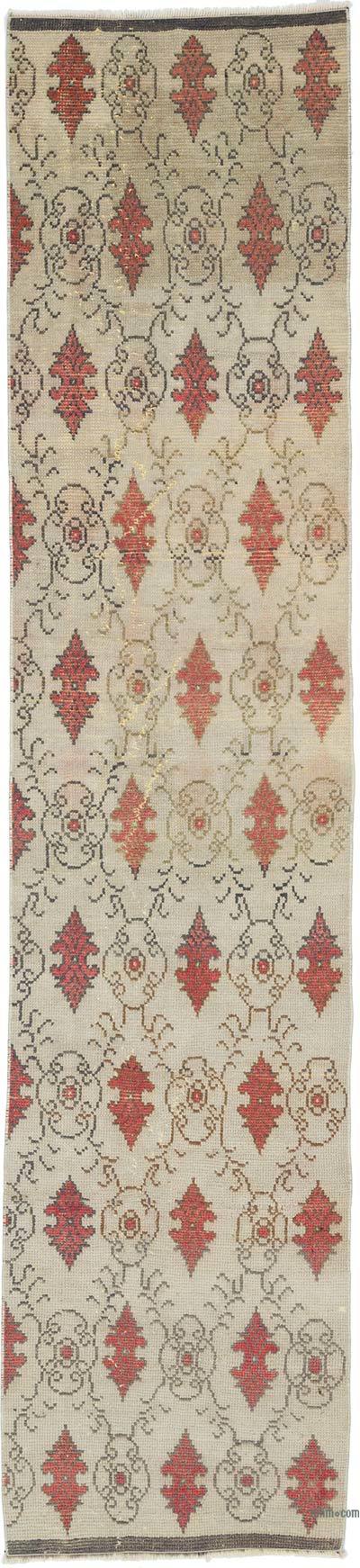 Vintage Turkish Hand-Knotted Runner - 2' 4" x 10' 4" (28 in. x 124 in.)